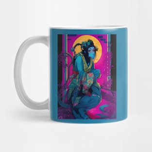 Neon Japanese monkey girl Mug